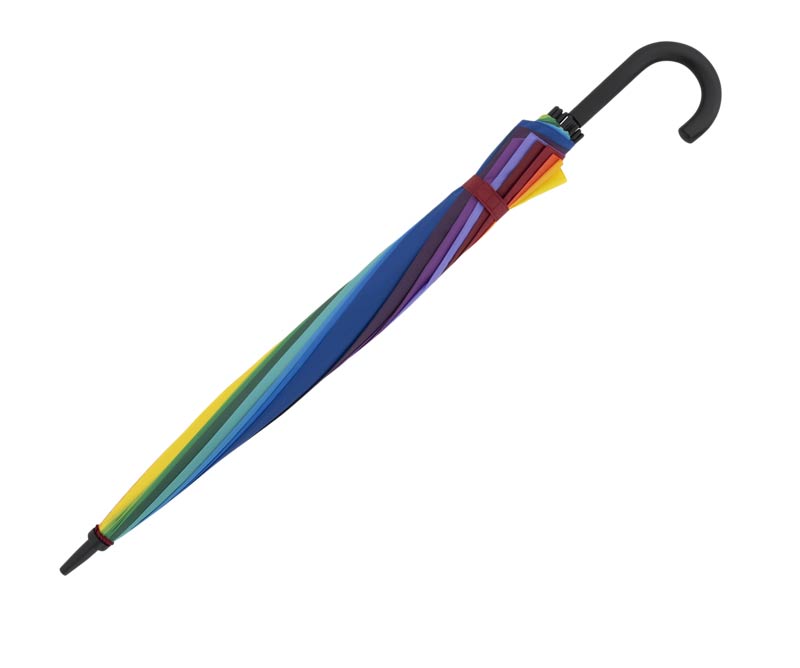 Regenbogen Gästeschirm Ø120cm mit Automatiköffnung