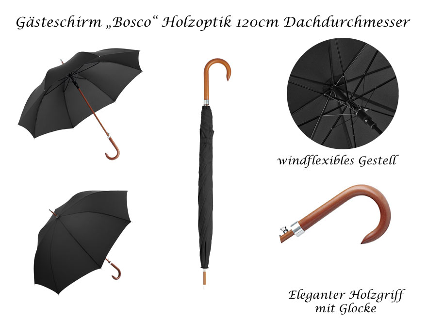 Gästeschirm "Bosco" 120cm Durchmesser