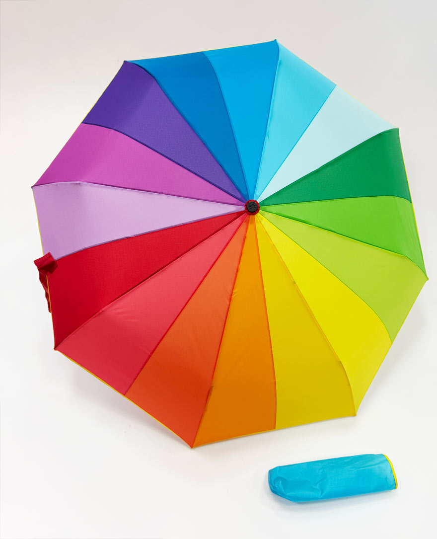 leichter handöffner Taschenschirm Regenbogen Ø97cm