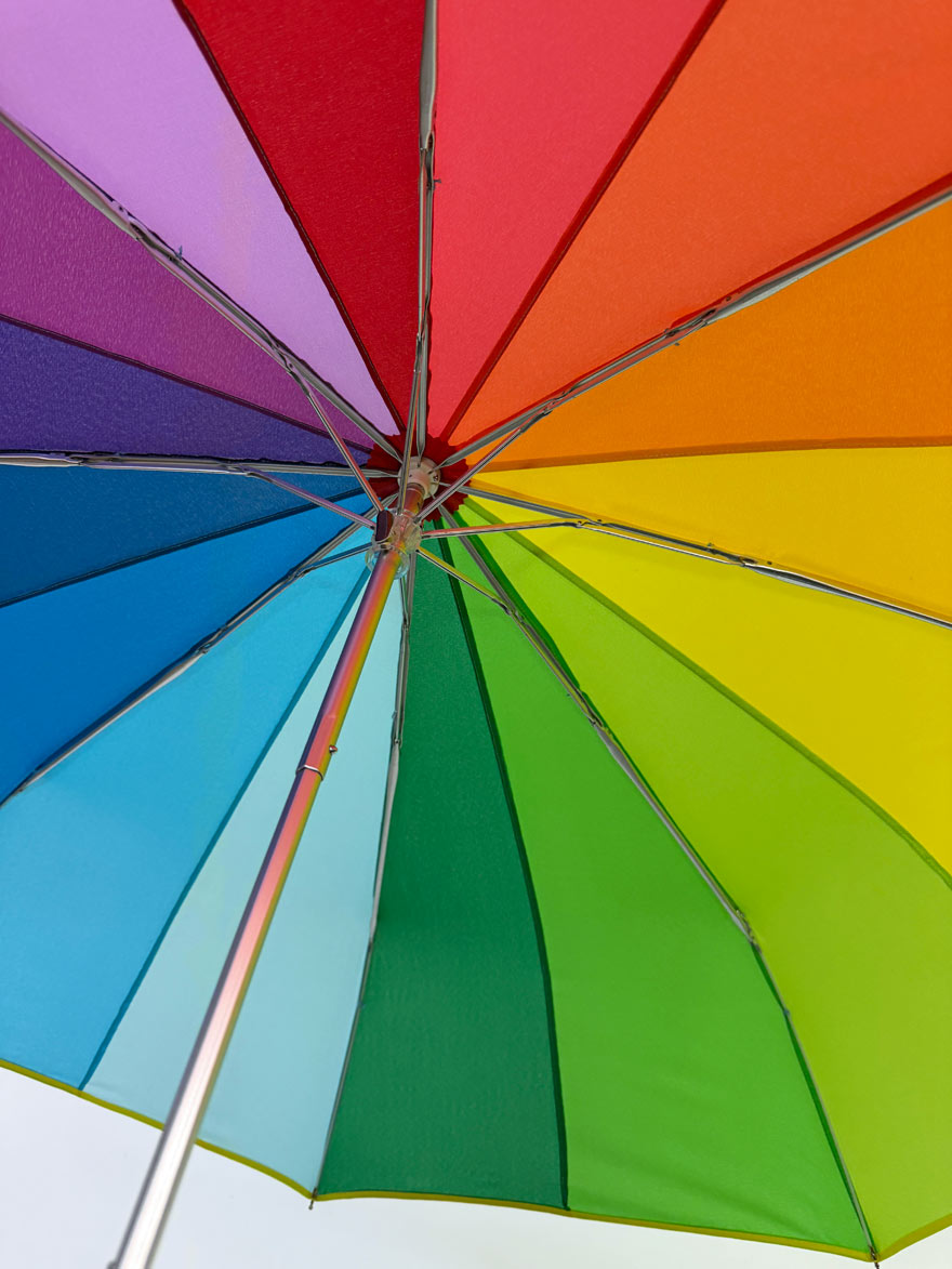 leichter handöffner Taschenschirm Regenbogen Ø97cm