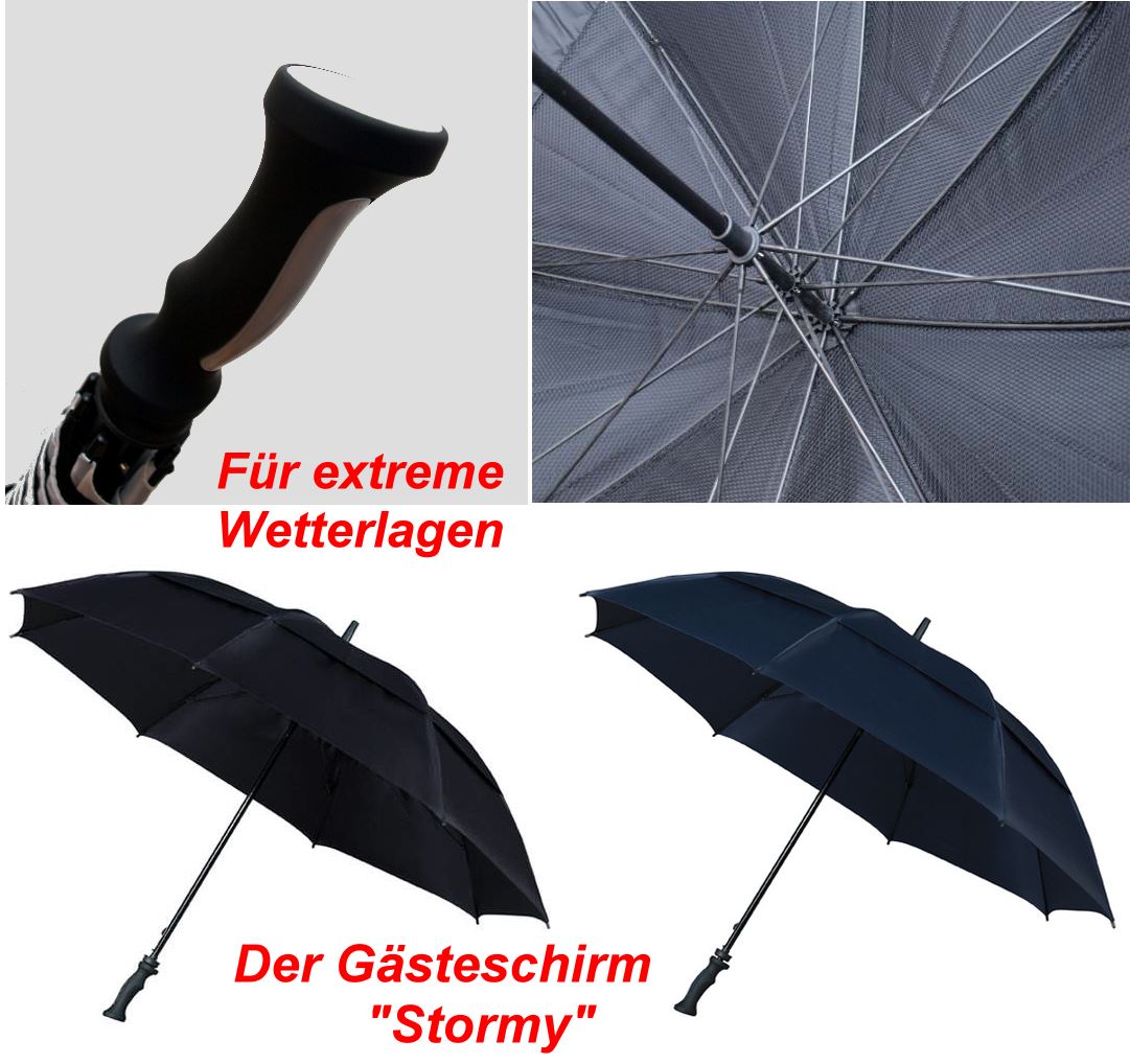 Golfschirm "Stormy" mit 130cm Dachdurchmesser navyblau