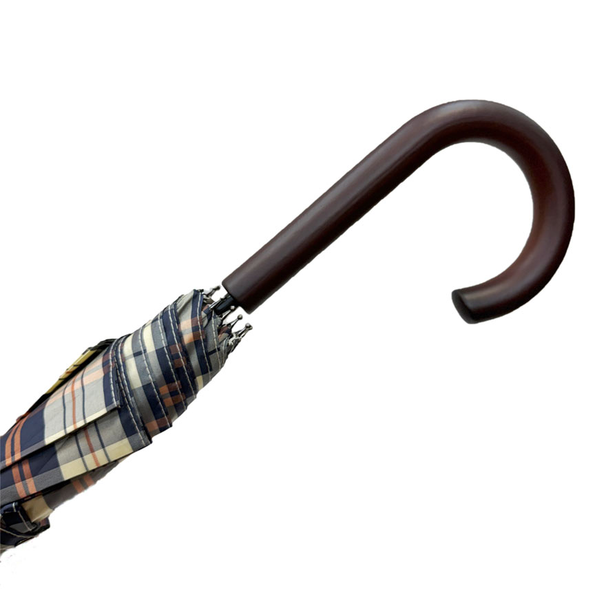 Herren Stockschirm Karo mit Futteral Ø 105cm