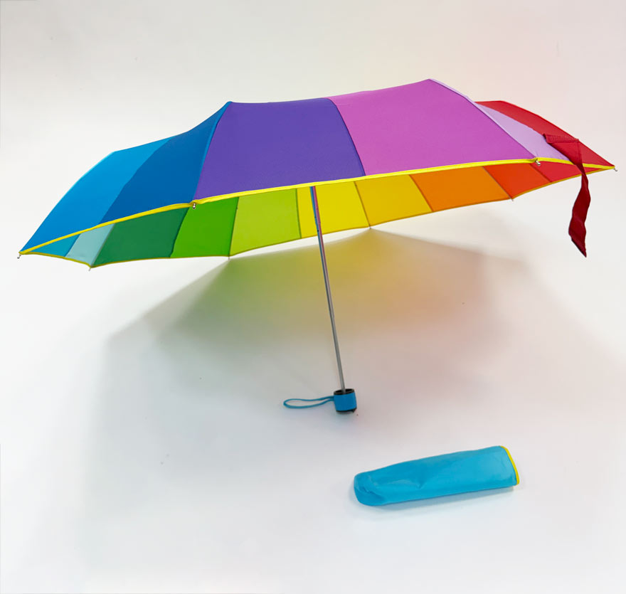 leichter handöffner Taschenschirm Regenbogen Ø97cm