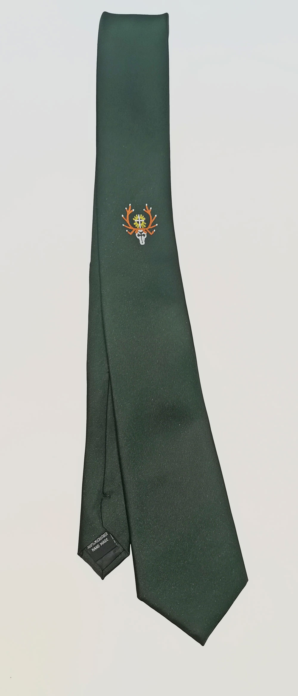 Schützenkrawatte mit gewebtem Emblem "Hubertus"