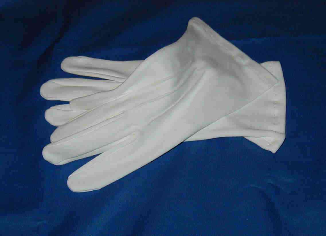 weiße Handschuhe